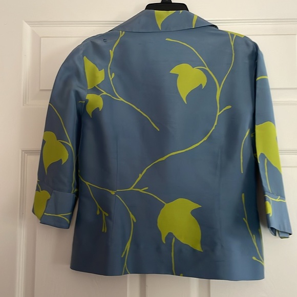 Peter Nygard 100% silk button down blouse printed 3/4 sleeved size 10 - Picture 2 of 7